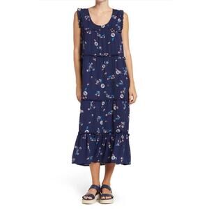 NWT Bobeau Ruffle Tiered Midi Tank Dress Size M